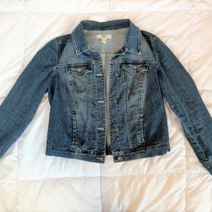 Vintage America Medium Wash Denim Jacket Stretchy